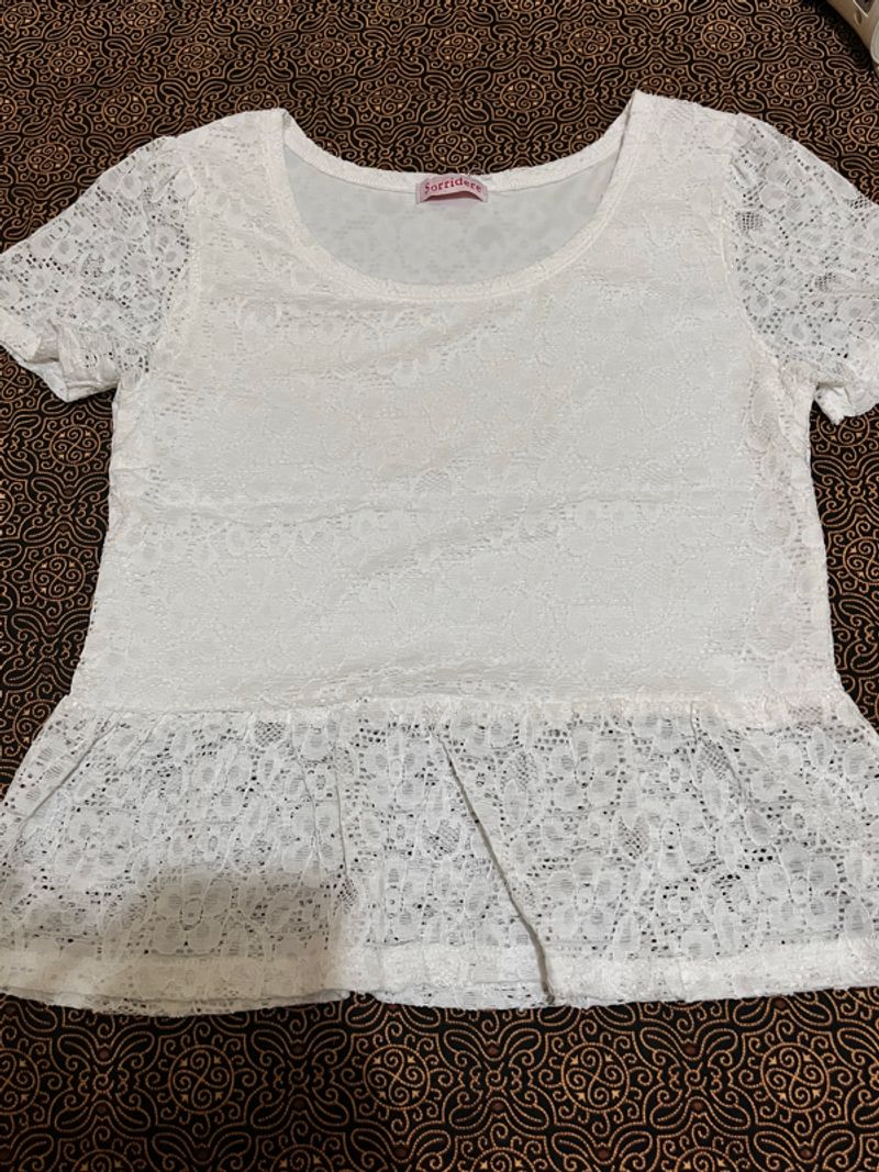 Blouse putih semi brokat-Sorridere, foto 3