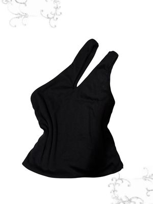 one shoulder crop top