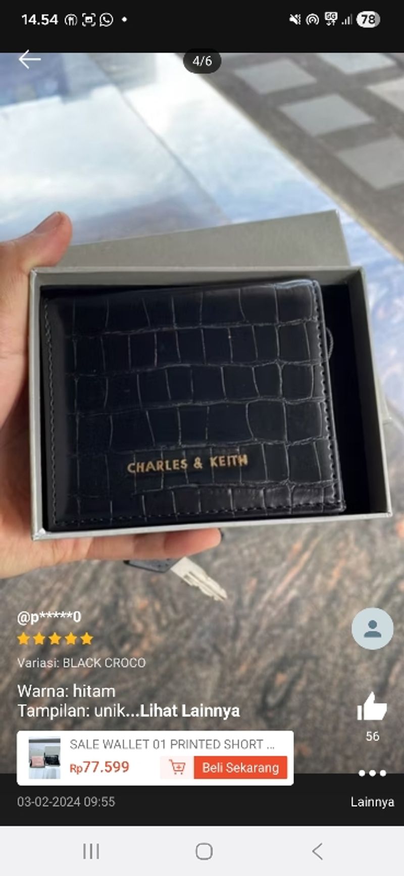 Dompet Charles & keith Croco, foto 2