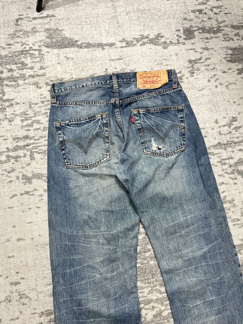 Levis 501 denim button fly jeans pants, foto 4