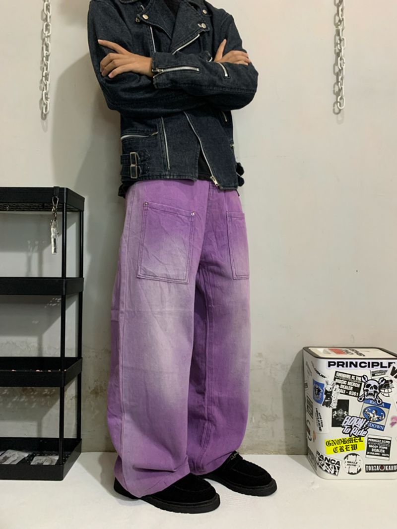 Baggy Jeans Purplewash Multipocket 📌, foto 2