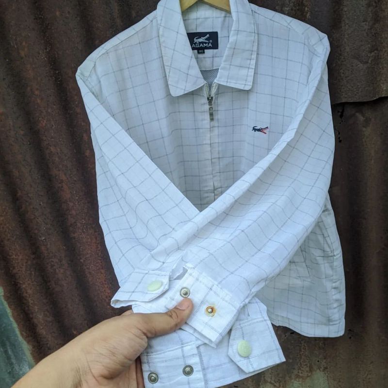 Casual Windbreaker Pria white, foto 3
