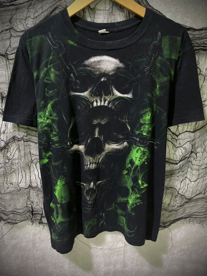 skull y2k shirt, foto 2