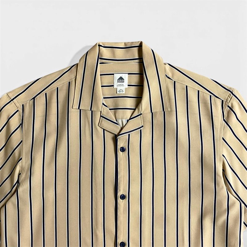 Kemeja Salur Open Collar Basic House, foto 2