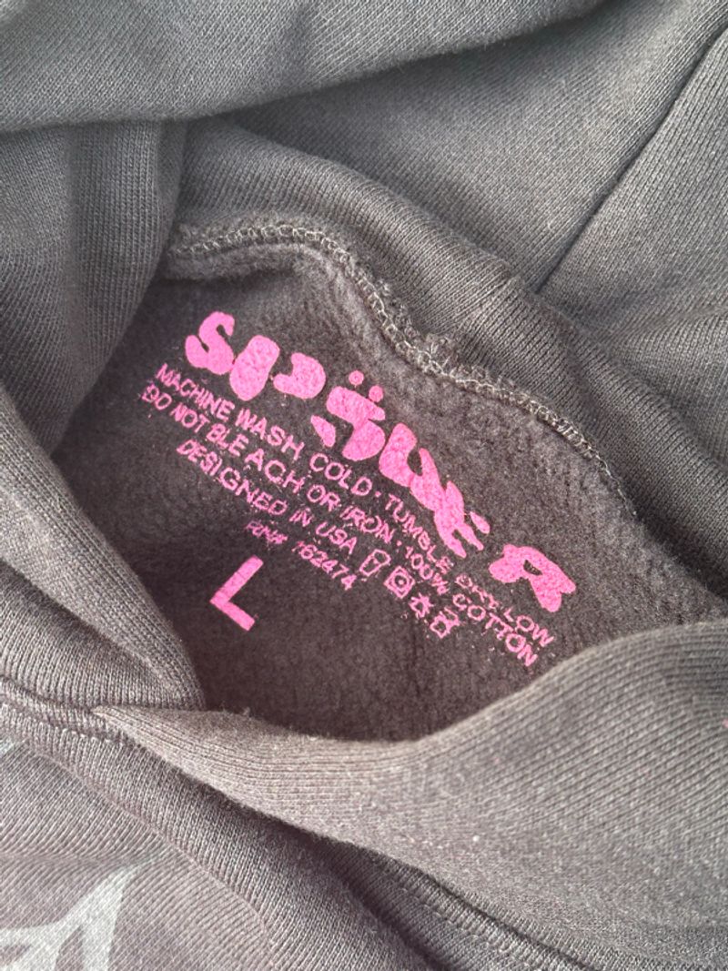 SP5DER P*nk Hoodie 'Black' ORIGINAL, foto 5