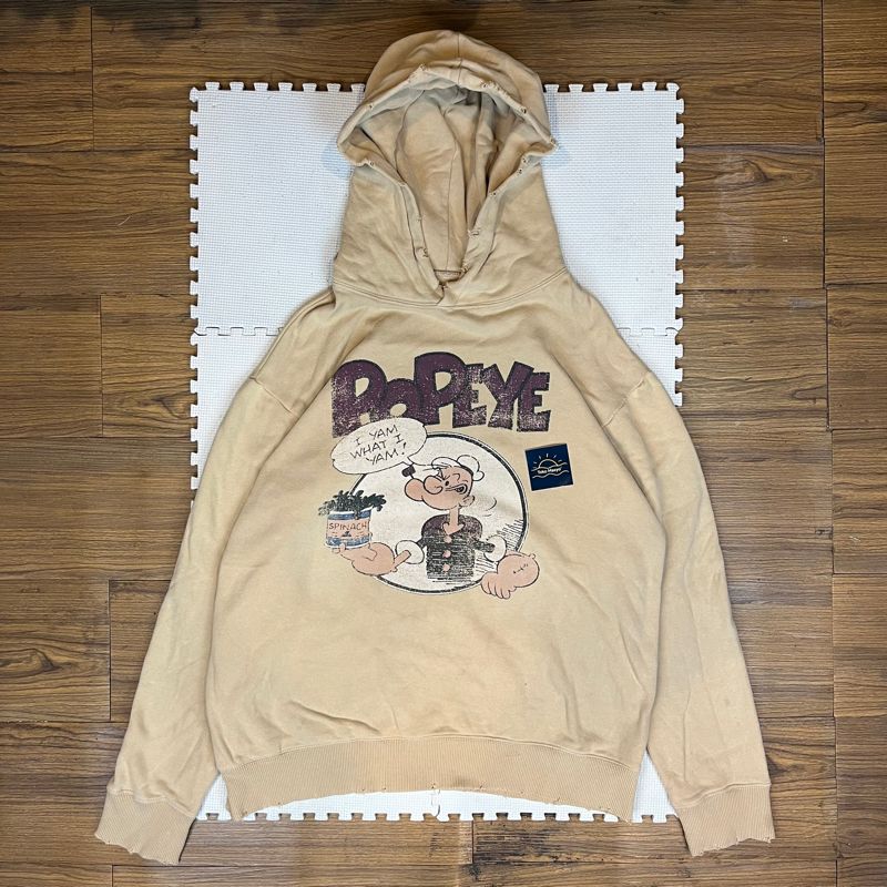 Popeye The Sailor Man Pull Over Hoodie Ripped Jacket, foto 2