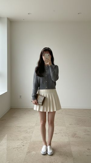 Cardigan Abu Beruang Crop