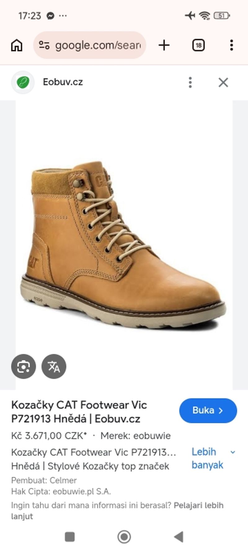 CATERPILLAR Yellow Casual Boot, foto 2