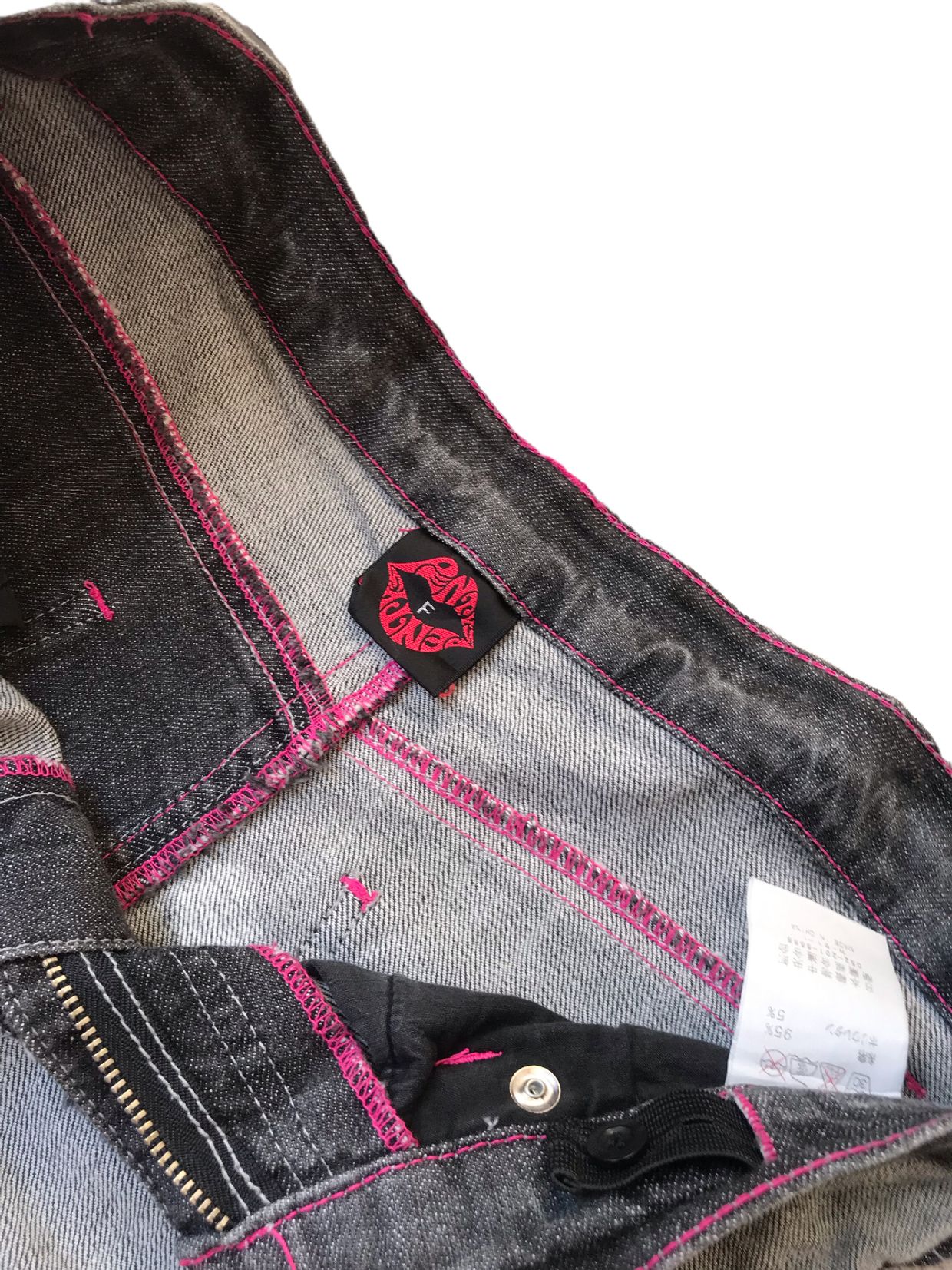 Y2K Grunge Jeans Pria black gray, foto 5