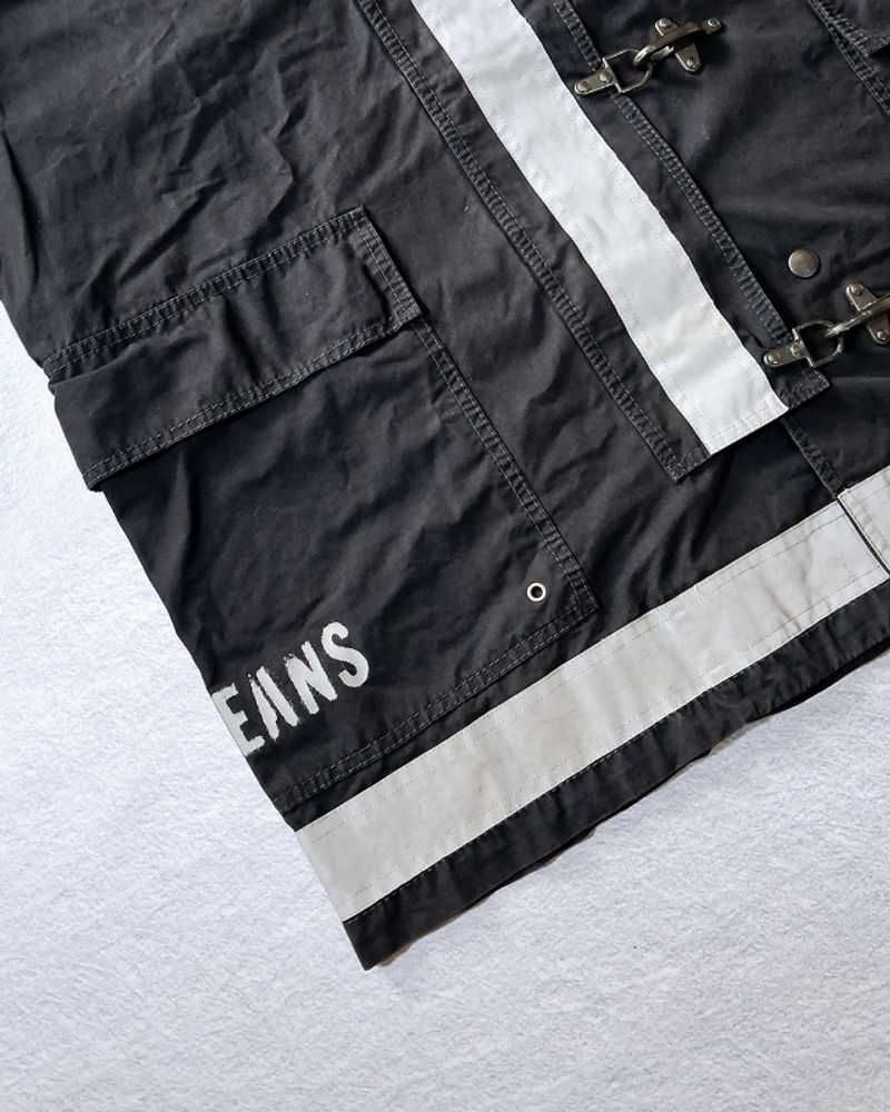 DKNY JEANS FIREMAN FIREFIGHTER REFLECTIVE TOGGLE COAT JACKET, foto 2