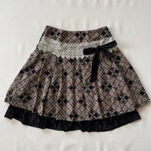 Cammomile mini lace ribbon skirt coquette