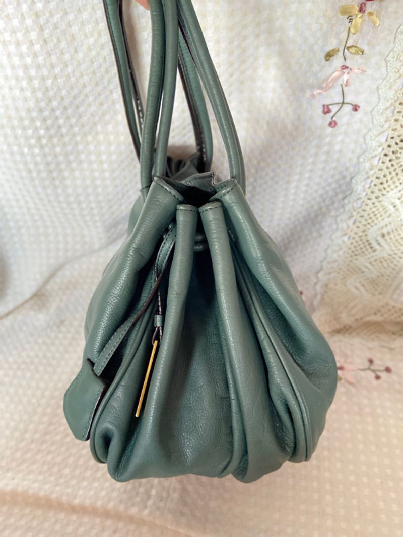 Rabeanco Leather Teal bucket bag, foto 4