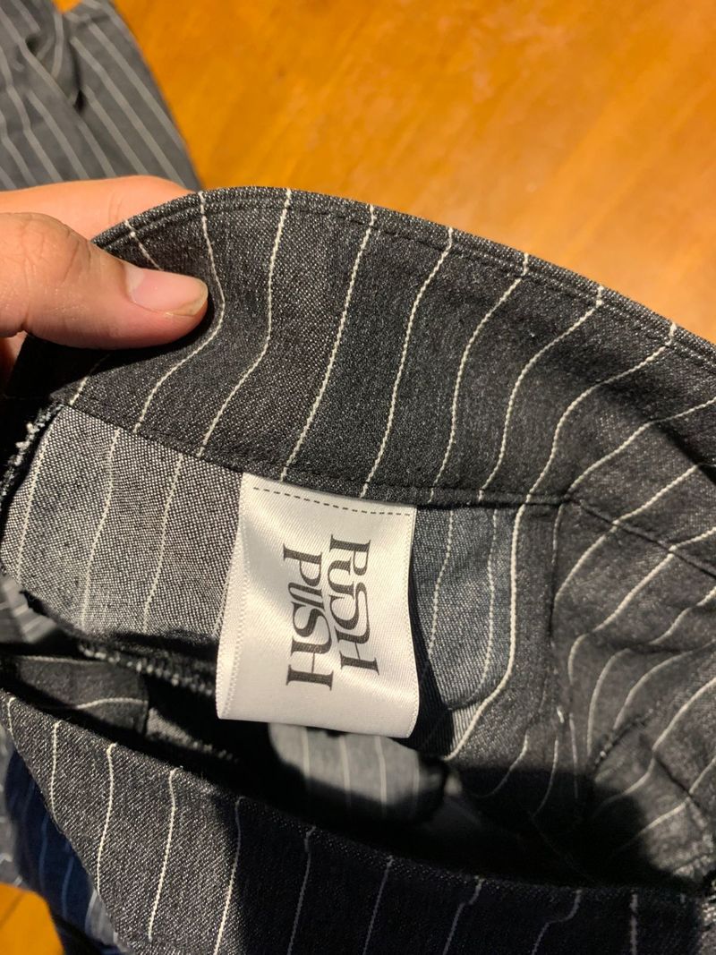 Push Push Striped Denim Baggy Pants, foto 3