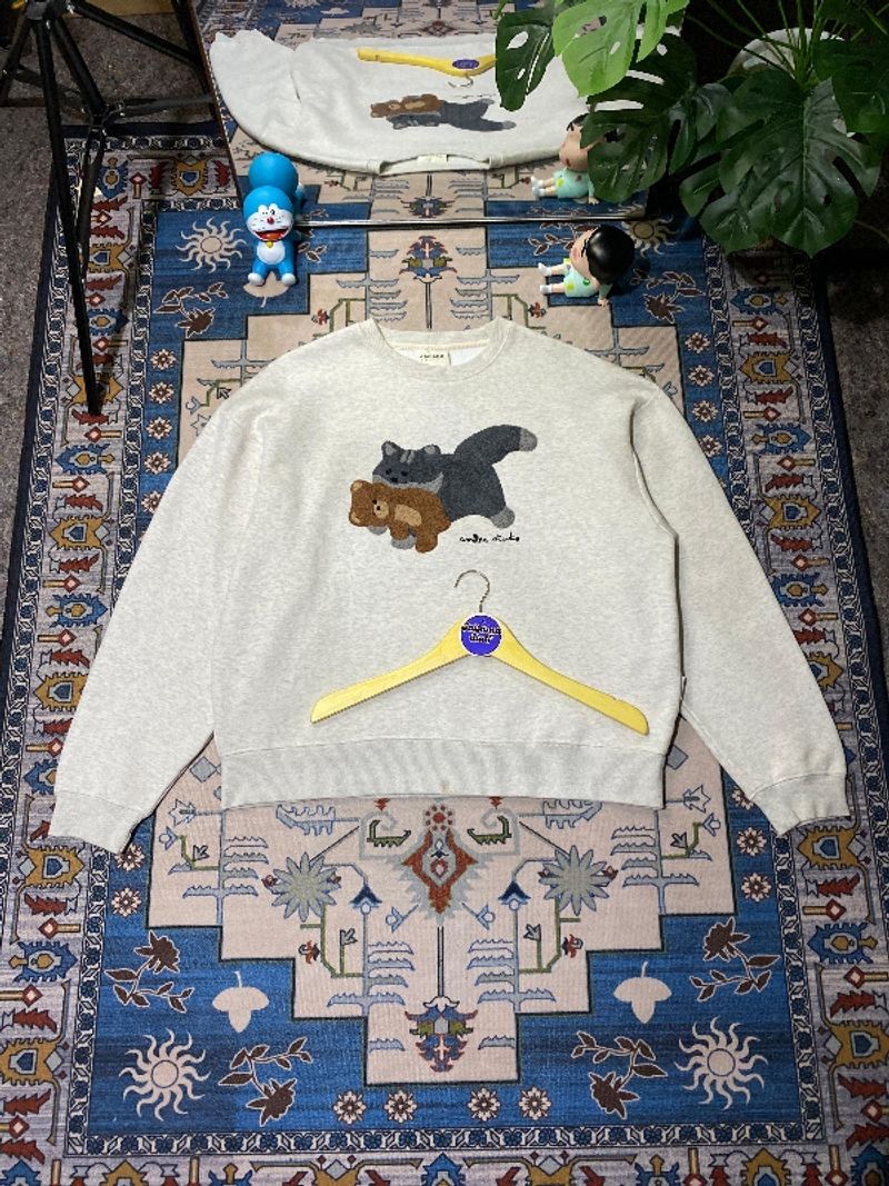 Ambler Cat Bitting Teddy Bear Crewneck, foto 7