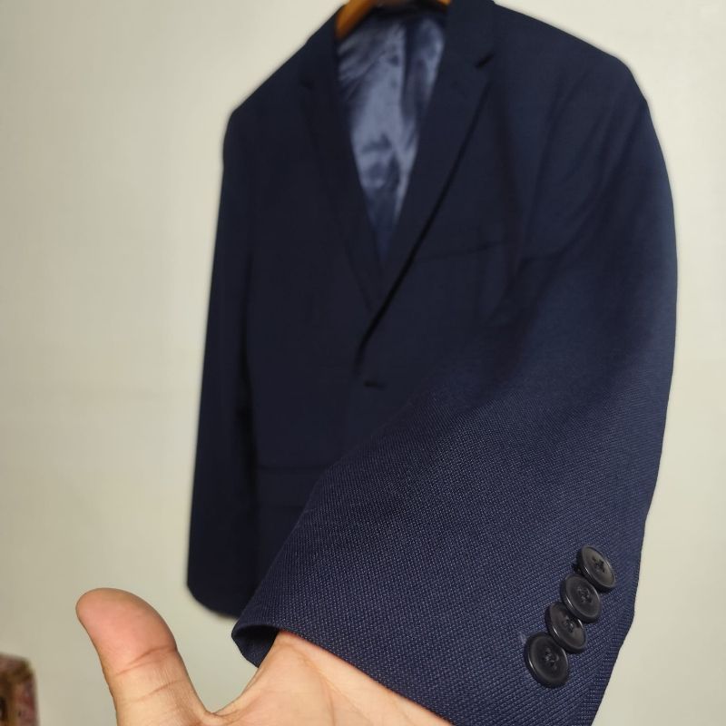 H&M Casual Suit Pria navy, foto 4