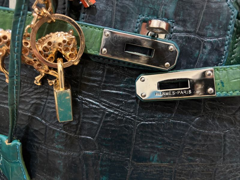 Patchwork Croco Birkin Hermes, foto 5
