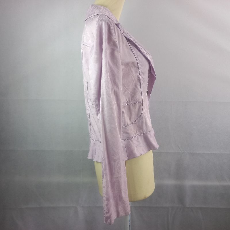 A Milan - Blazer Plain Pink Flower Patterned Gems Decoration, foto 3