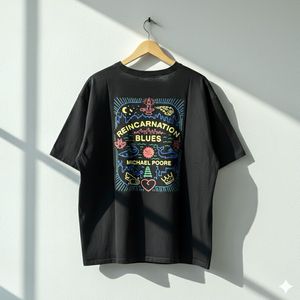 BLACK PEPPER Korean Boxy Oversize Graphic Motifs Printed Tee