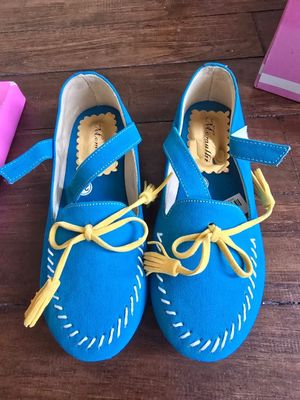 sepatu anak biru no 29 baru