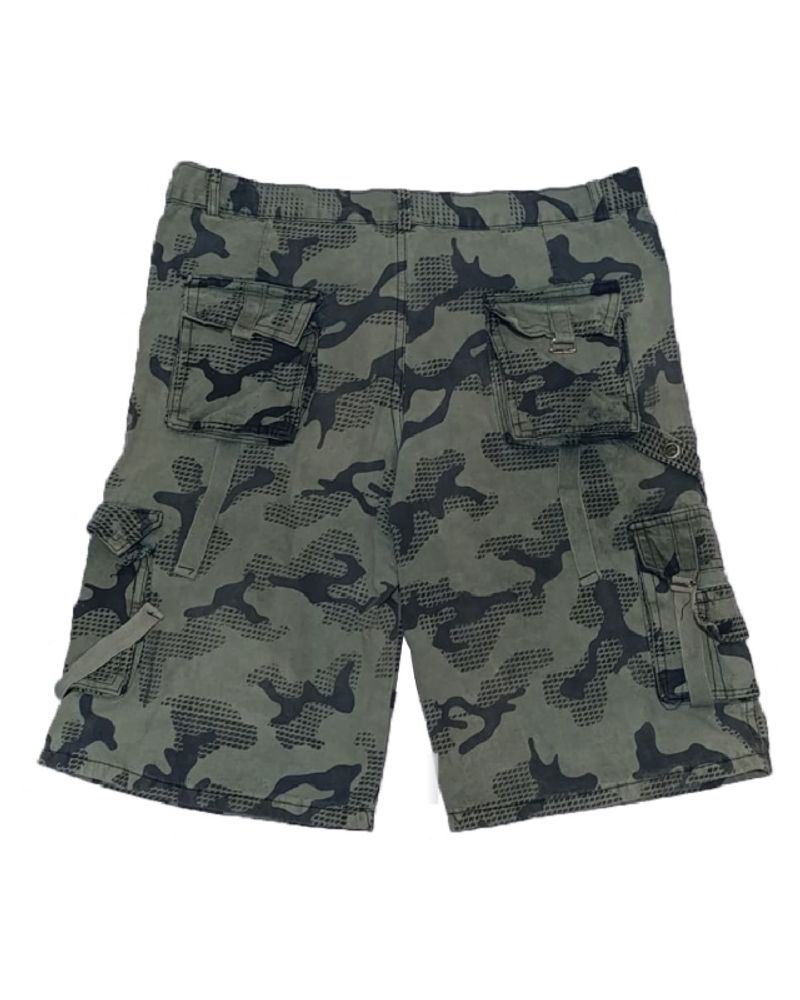 Vtg Cargo Short Green Camo Pocket, foto 2