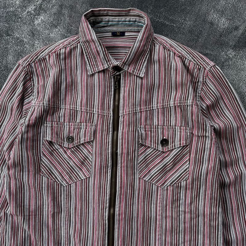 Diagonal Arrow Flannel Shirt Zipper, foto 2