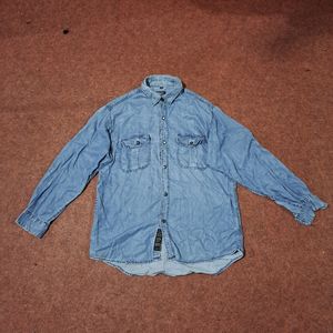 Kemeja Denim Versace, outer denim shirt. Made in italy vinta