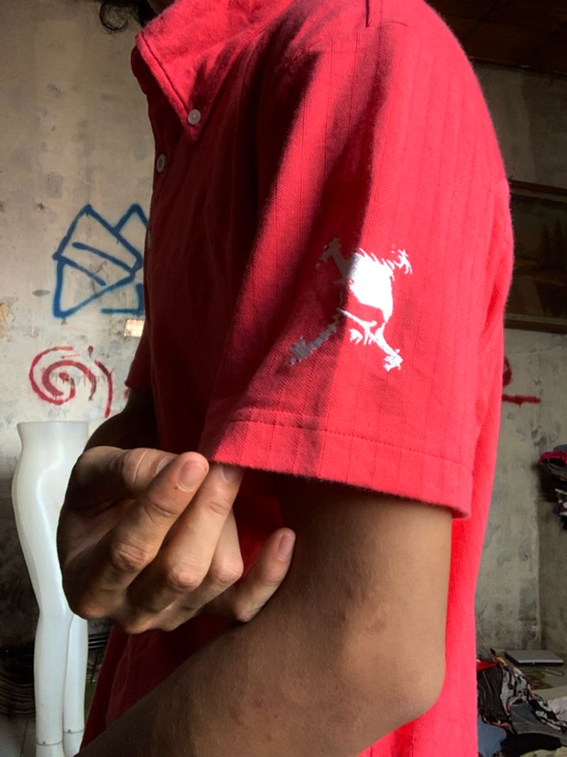 Oakley embroidery big logo button down polo shirt, foto 3