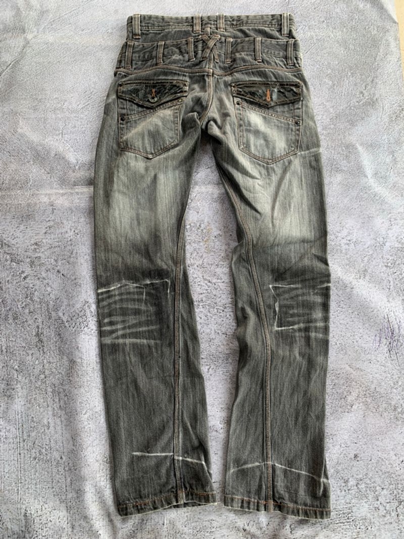 Double focus double waist bootcut washed denim, foto 4
