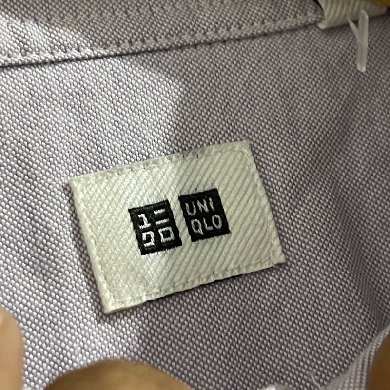 Kemeja Uniqlo Regular Fit Basic Casual Light Blue L/S, foto 7