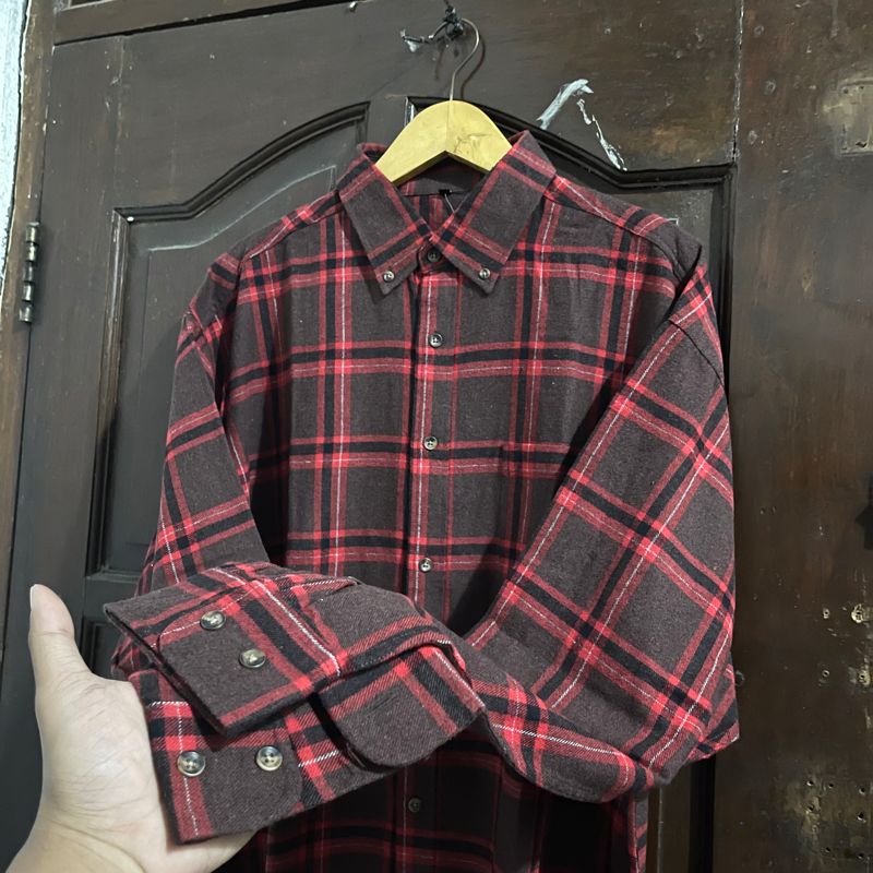 Kemeja Flannel Topvalu Regular Fit Casual L/S, foto 5