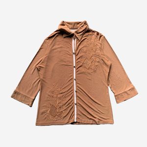 Casual T-shirt Wanita brown