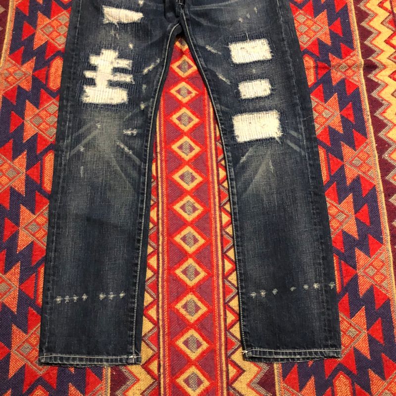 Black label distressed boro denim pants, foto 3