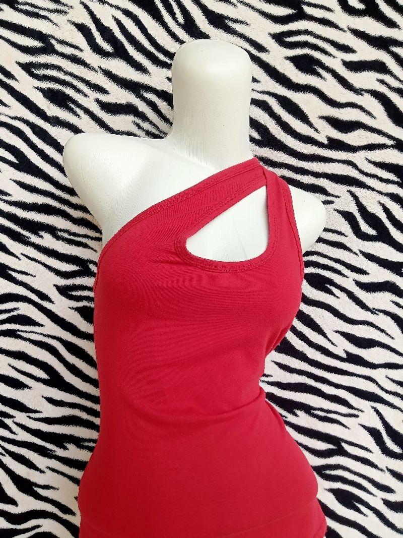 Red Cami Top Fem Y2K, foto 4