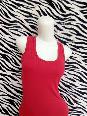 Red Cami Top Fem Y2K