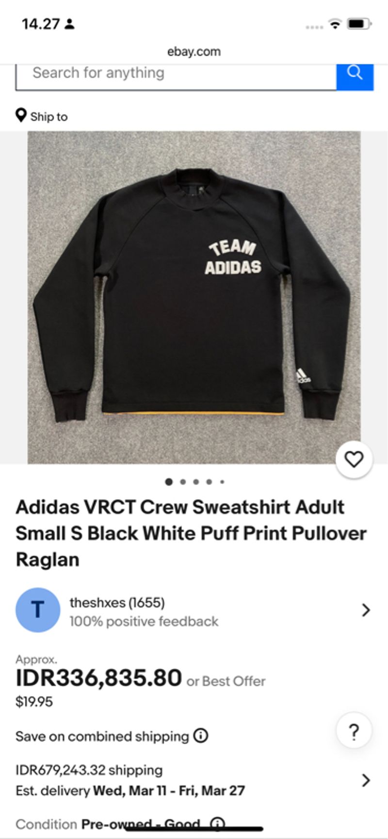 Adidas VRCT Crew Sweatshirt, foto 3