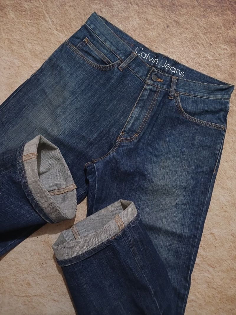 Calvin klein jeans reguler pria second thrift original, foto 5