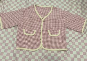 Casual Blazer Wanita pink cream
