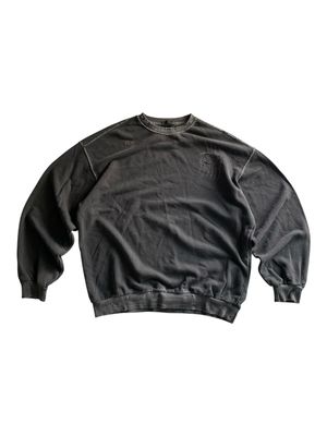 SWEATER RIPPED GREY WASHED BLANK 00s