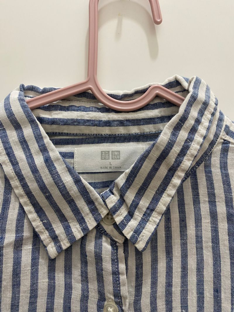 Kemeja salur biru putih, foto 2