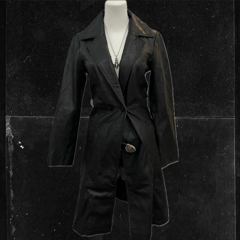 Luxe Long Coat Leathed, foto 2