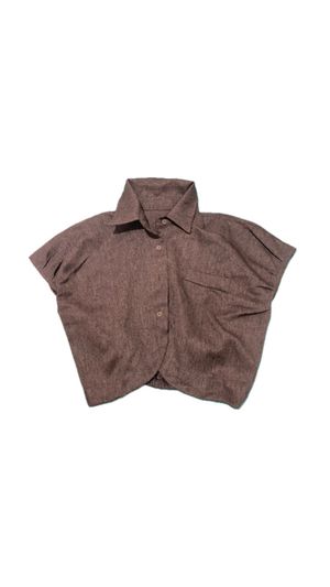 Crop Brown Shirt (no brand)
