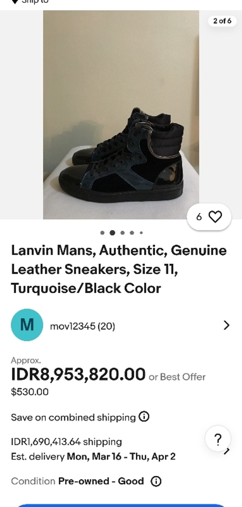 LANVIN High Top Sneakers, foto 9