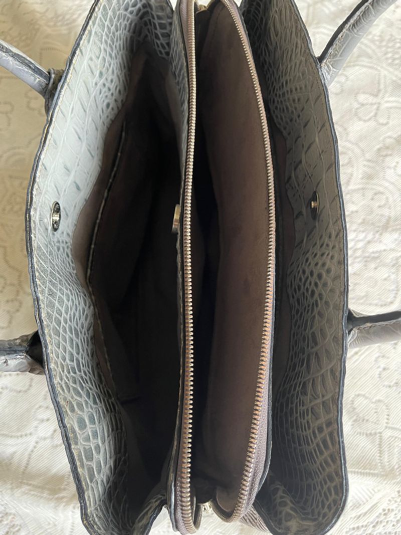gray croco tote bag, foto 3