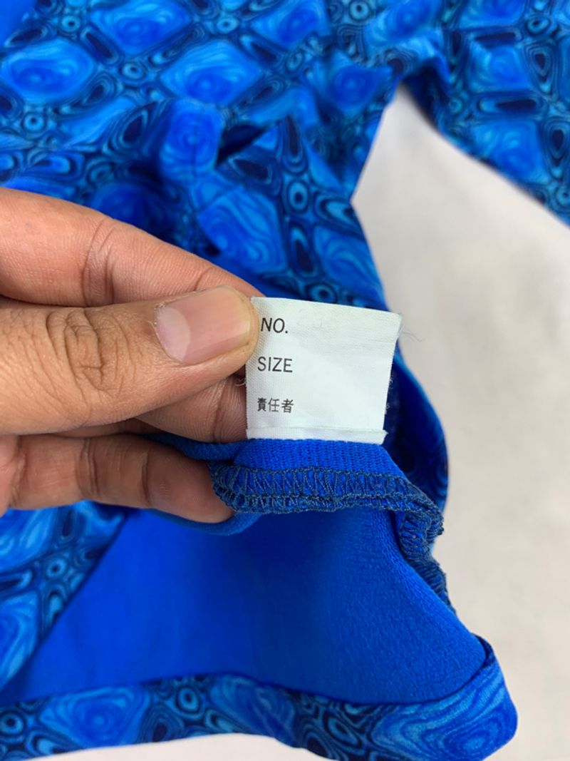Gold Line Printed Button up Mesh Top (S), foto 10