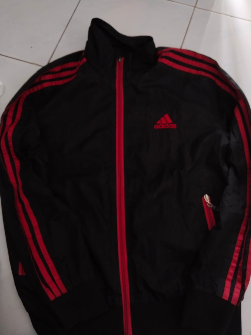 Adidas Casual Track jacket Pria red black, foto 4