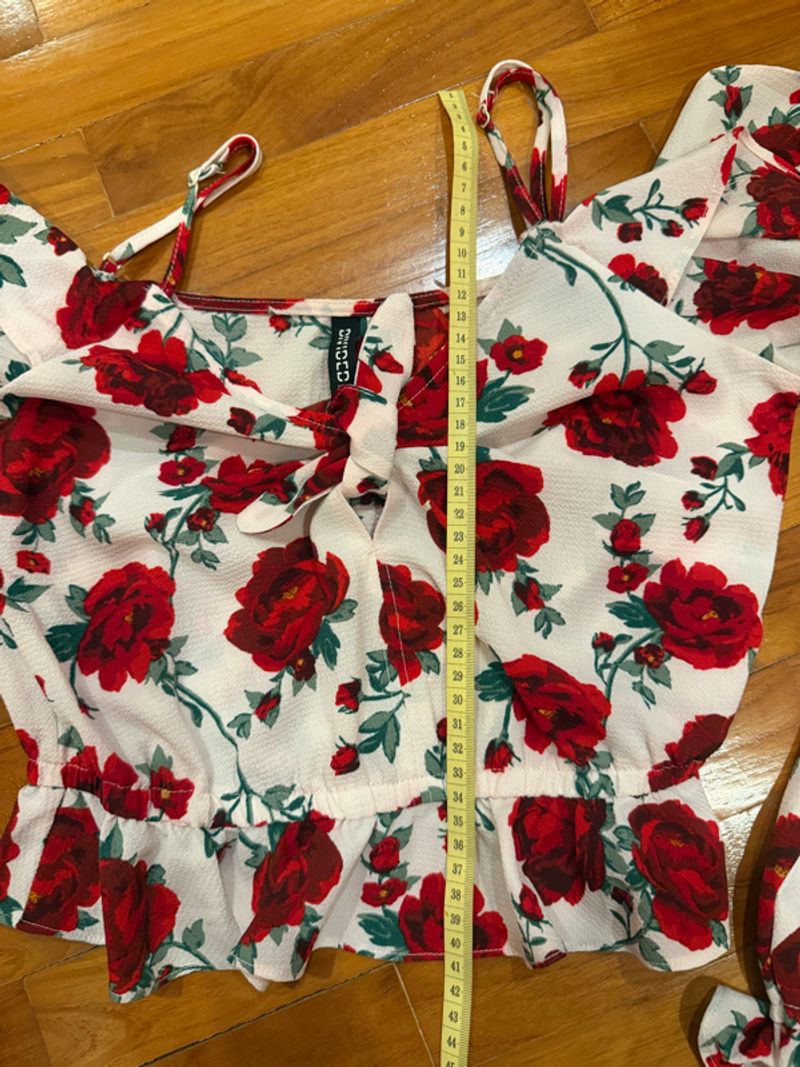 White Longsleeve Floral Top, foto 4