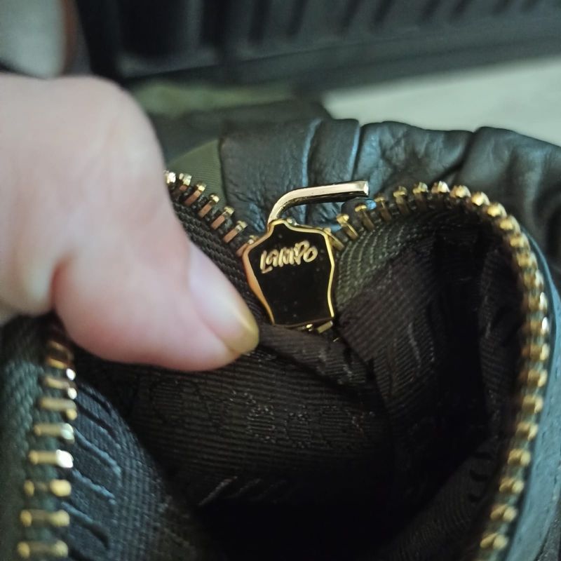 Prada Gaufre Nylon Mix Leather Handbag Green, foto 4