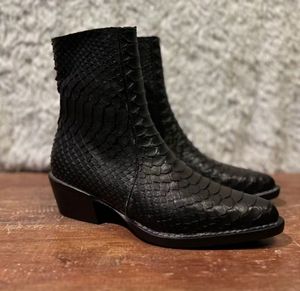 custom boots snake skin