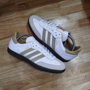 Adidas Casual Sneakers Pria gold white