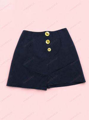Rok Celana Body Power Navy Mini Skort with Button